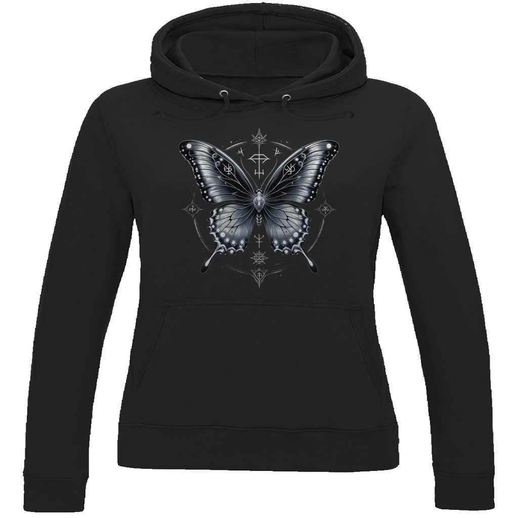 SILVER SOUL WINGS | Dark Butterfy Collection | Nebelmond Damen Hoodie