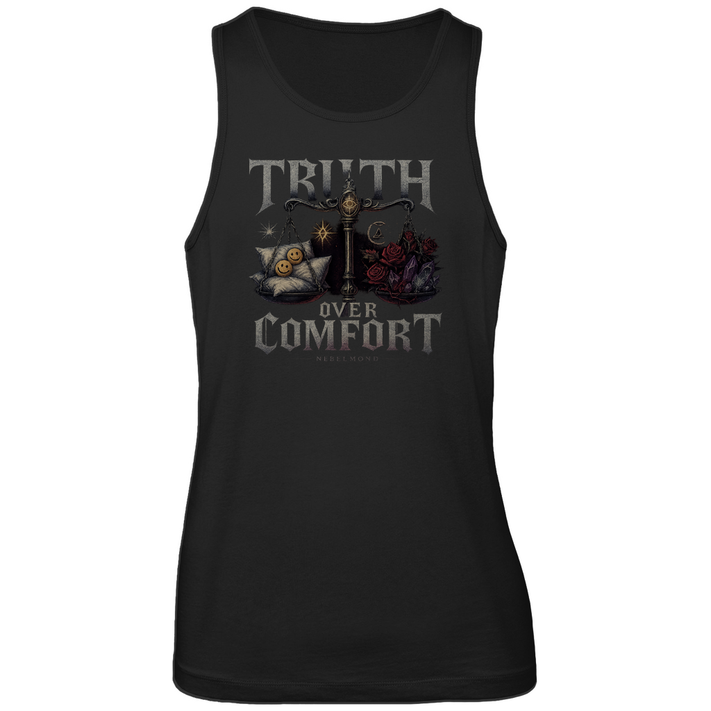 Truth over Comfort | Dark Commerce Collection | Nebelmond Herren Premium Tank Top