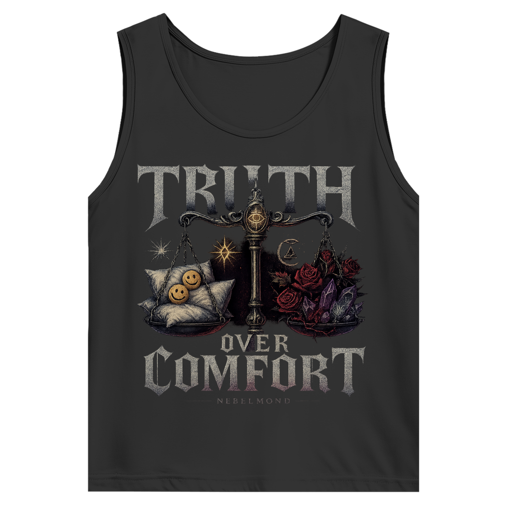 Truth over Comfort | Dark Commerce Collection | Nebelmond Herren Basic Tank Top