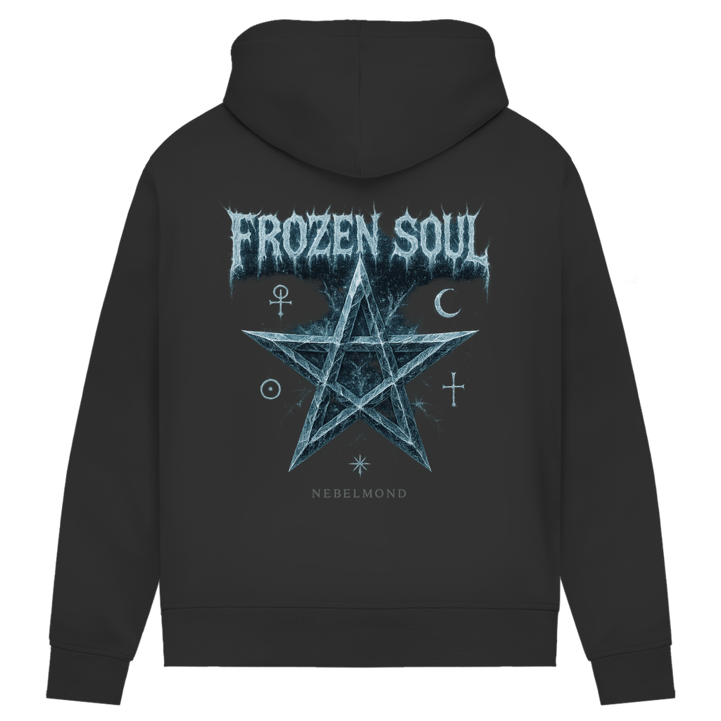 Frozen Soul | Mystic Pentagram Collection | Nebelmond Damen Premium Bio Hoodie