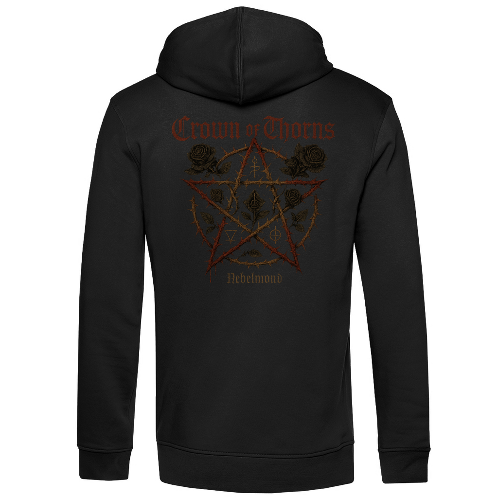 Crown of Thorns | Mystic Pentagram Collection | Nebelmond Herren Premium Bio Hoodie