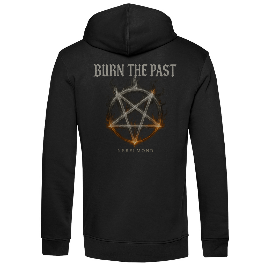 Burn the Past | Mystic Pentagram Collection | Nebelmond Herren Premium Bio Hoodie