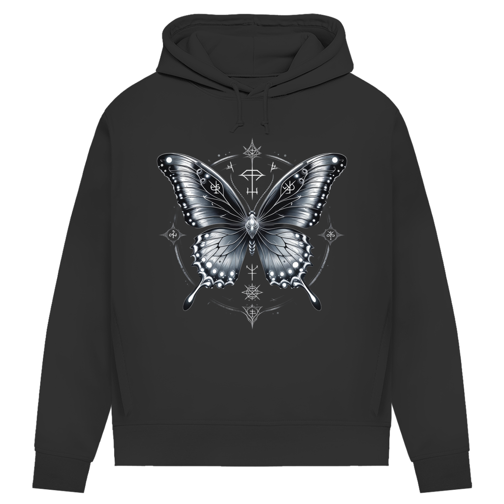 SILVER SOUL WINGS | Dark Butterfy Collection | Nebelmond Damen Premium Bio Hoodie