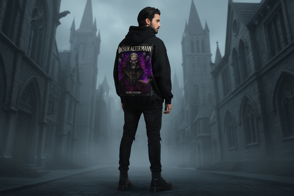 Böser Alter Mann | Dark Elders Colection | Nebelmond Oversized Zipper Hoodie