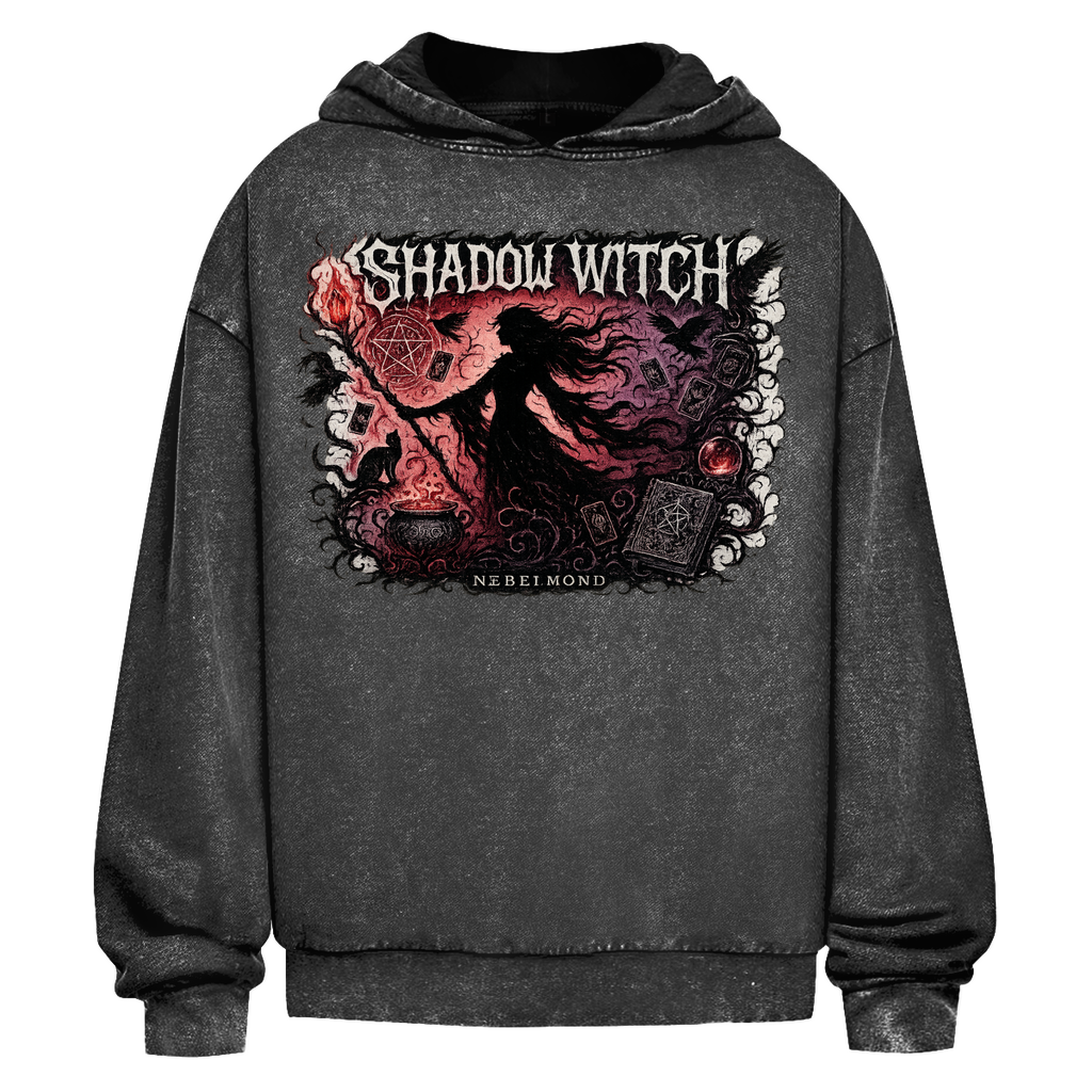 Shadow Witch | Dark Mysticism Collection | Nebelmond Oversize Washed Hoodie