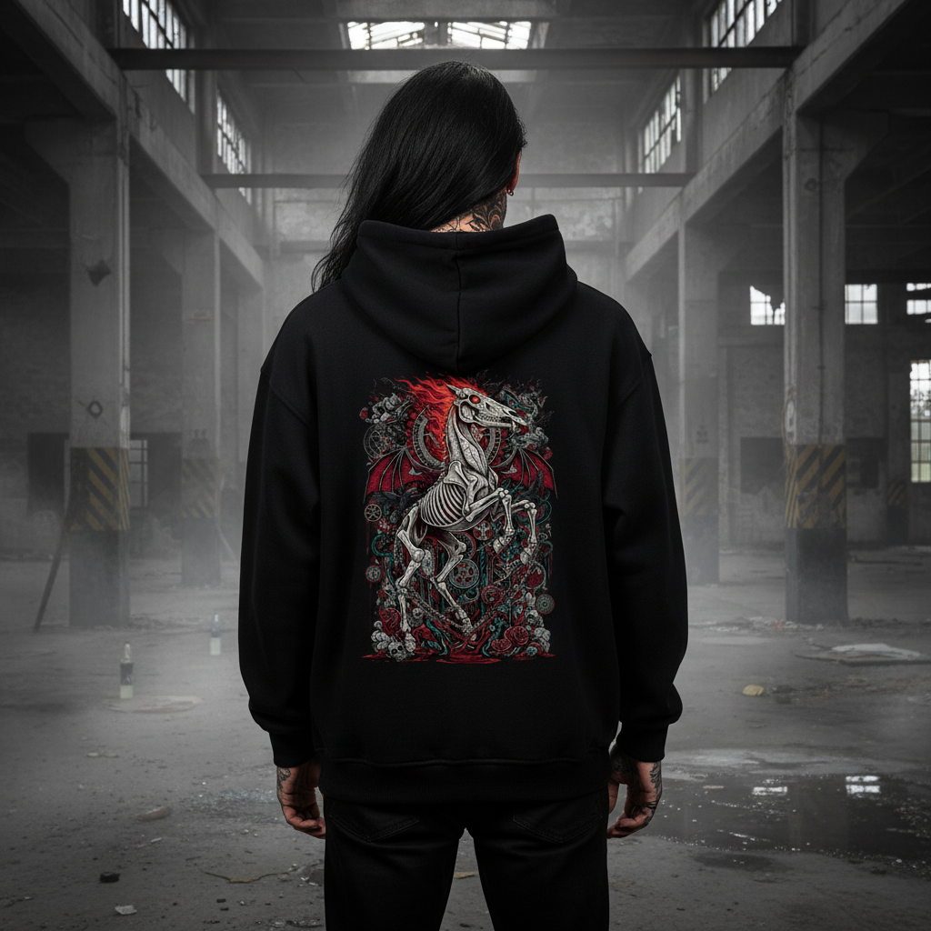 Burn the Past / Forge the Future | Year of the Horse | Nebelmond Oversized Hoodie