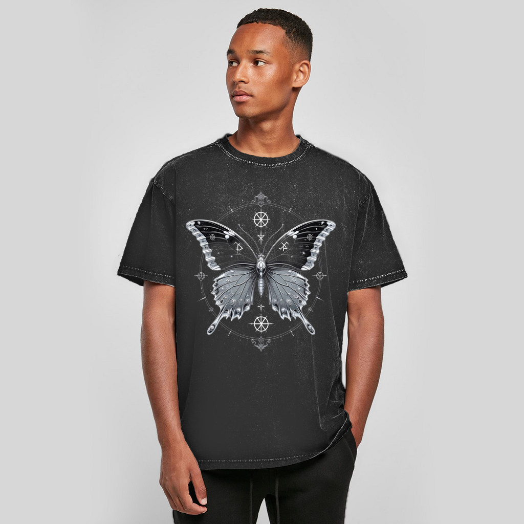 DEATH'S METAMORPHOSIS | Dark Butterfy Collection | Nebelmond Oversize Washed T-Shirt