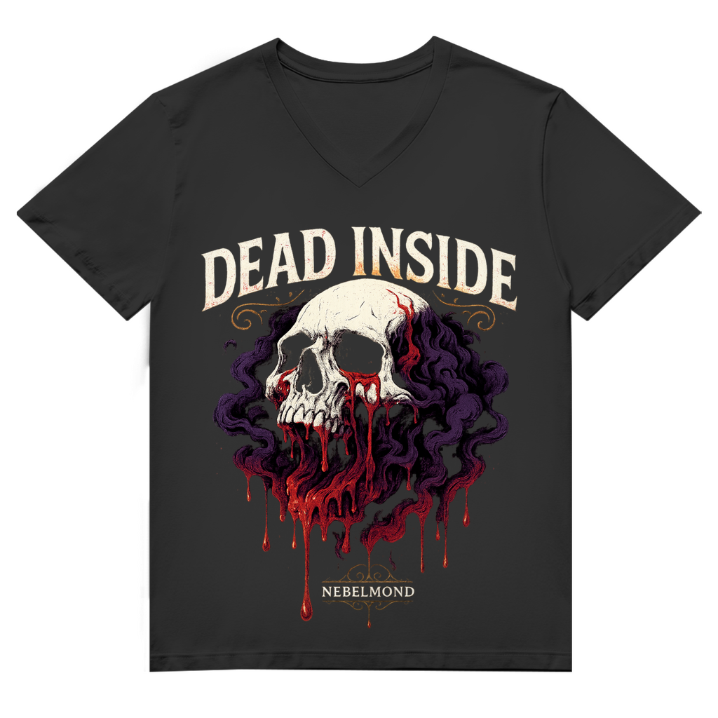 Dead Inside | Emotional Void Collection | Nebelmond Herren Premium Bio V-Neck T-Shirt