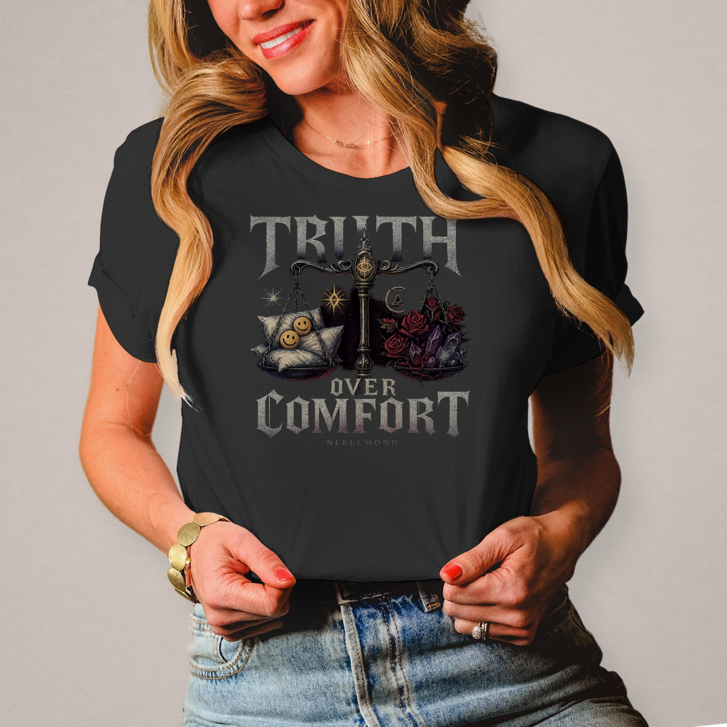 Truth over Comfort | Dark Commerce Collection | Nebelmond Damen T-Shirt