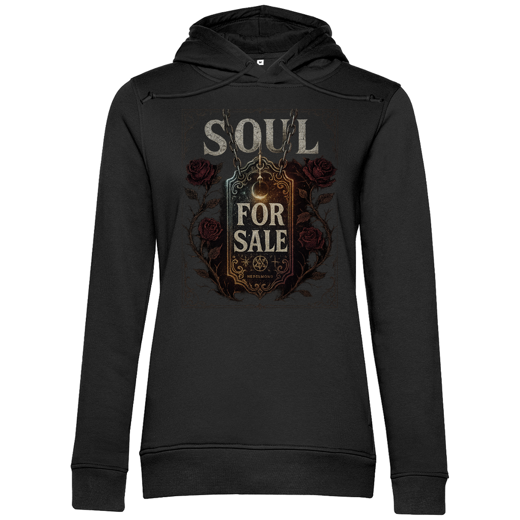 Soul For Sale | Dark Commerce Collection | Nebelmond Damen Premium Bio Hoodie