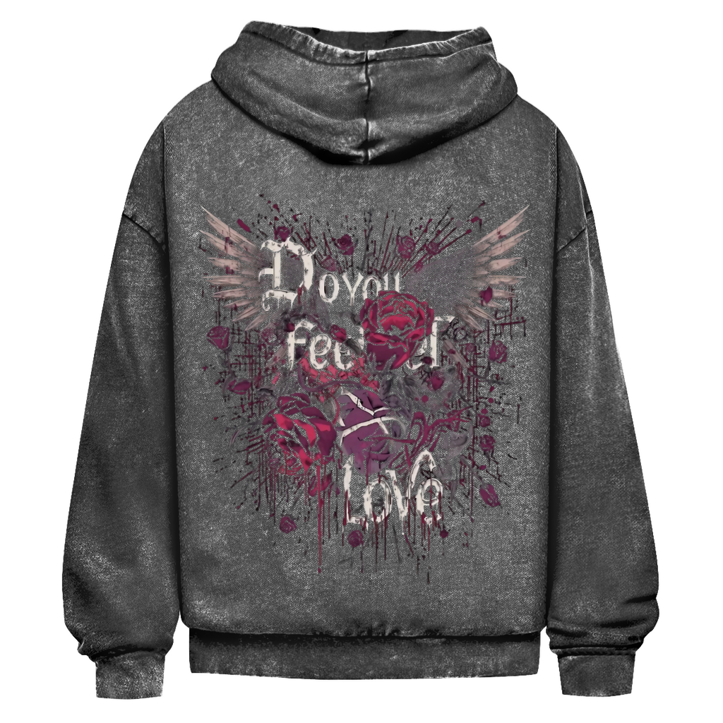 Do You Feel Love | Emotional Void Collection | Nebelmond Oversize Washed Hoodie