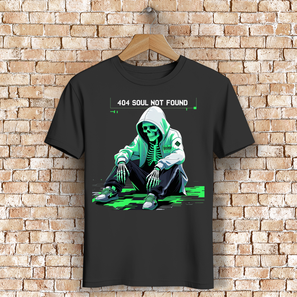 404 Soul Not Found | Lost & Glitched Collection | Nebelmond Herren Premium Bio T-Shirt