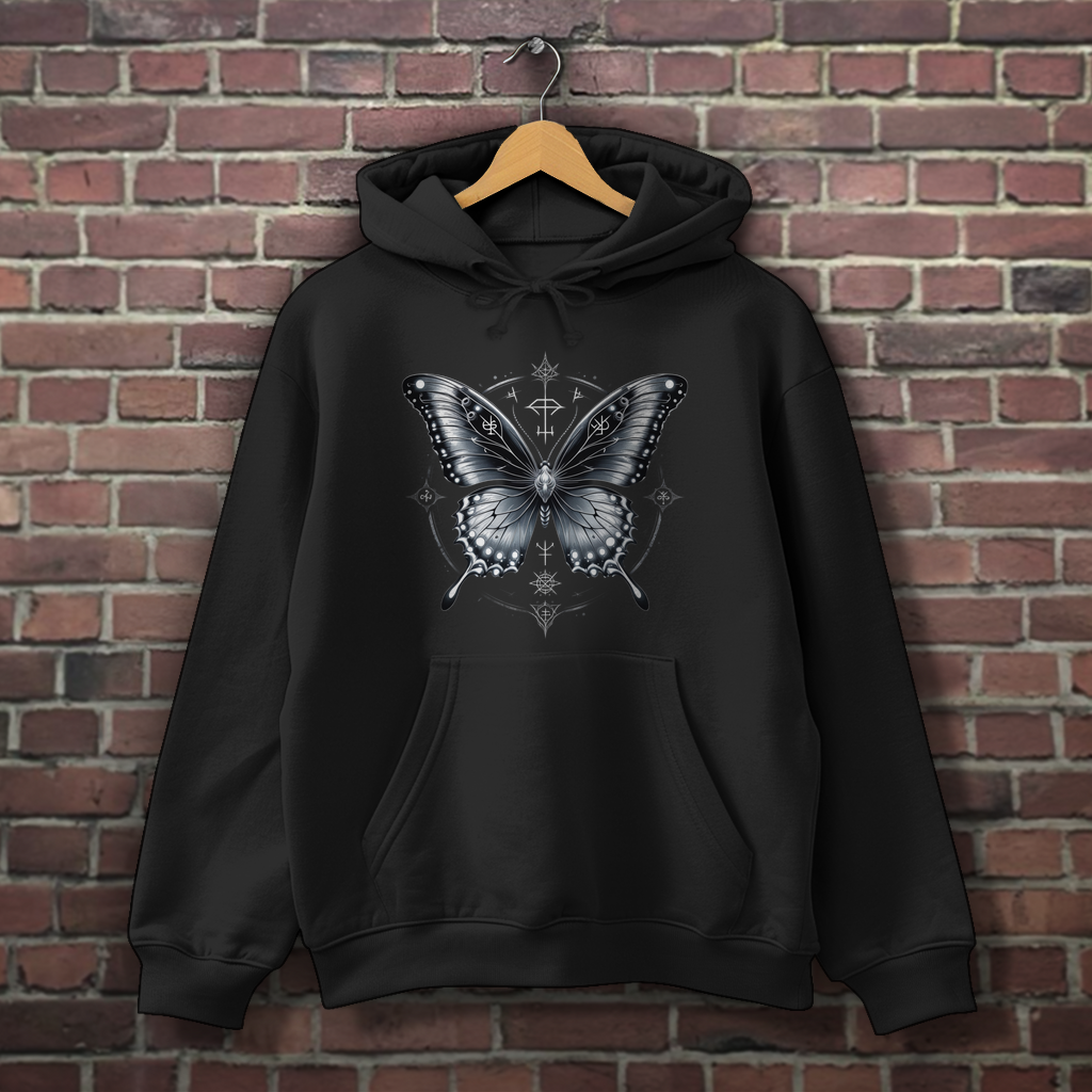 SILVER SOUL WINGS | Dark Butterfy Collection | Nebelmond Herren Hoodie