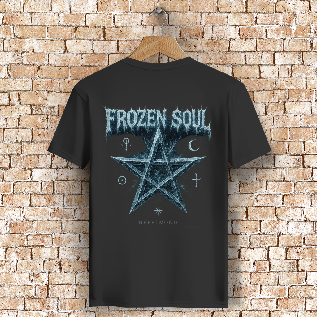 Frozen Soul | Mystic Pentagram Collection | Nebelmond Herren Premium Bio T-Shirt