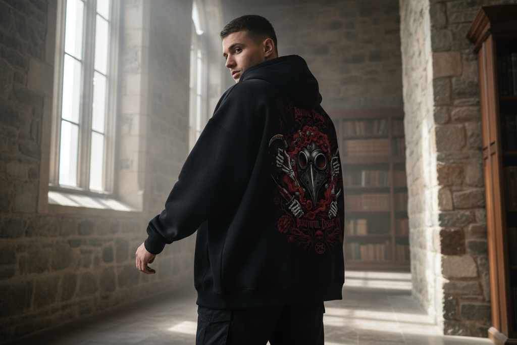 Beautiful Disease Oversized Zipper Hoodie