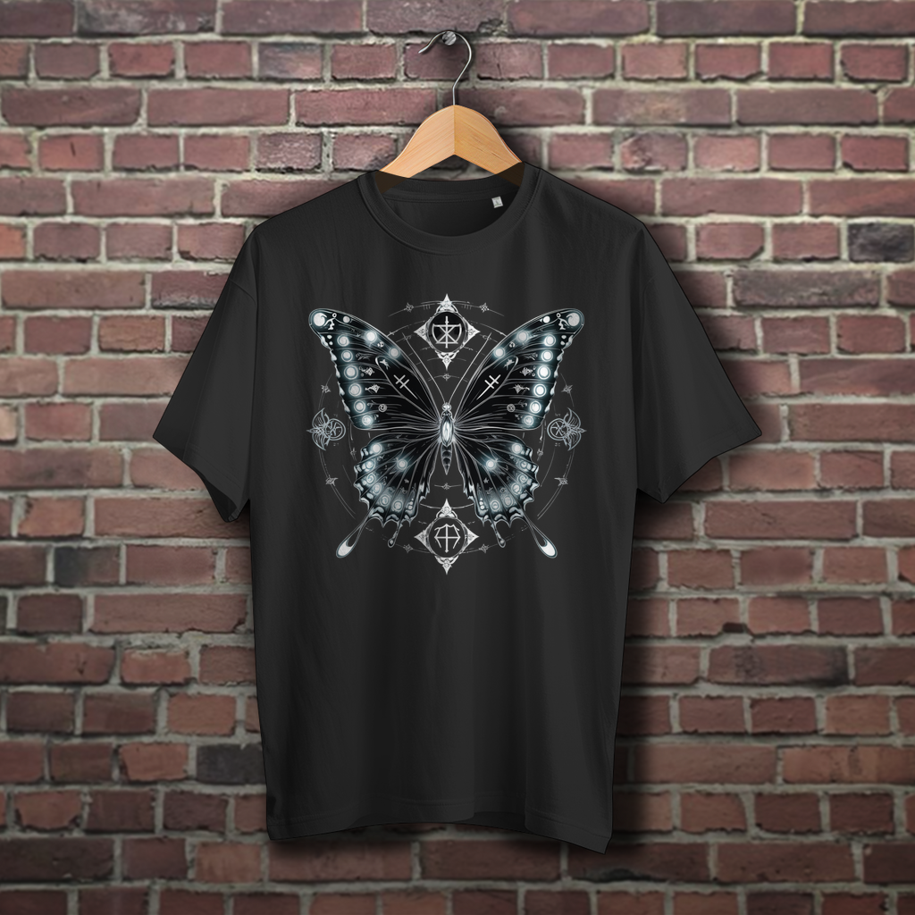 METAMORPHOSIS OF SHADOWS | Dark Butterfy Collection | Nebelmond Oversize T-Shirt