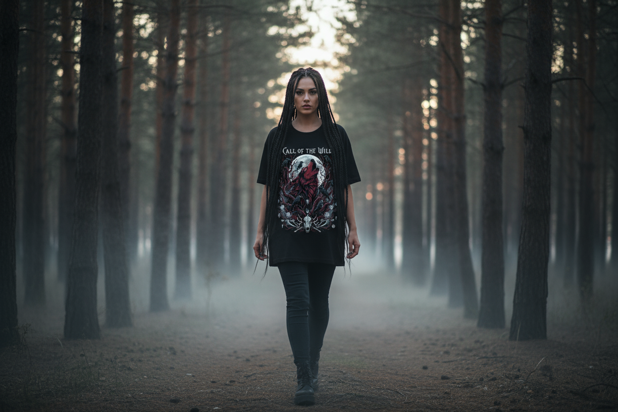 Call of the Wild Oversized Shirt Schwarz