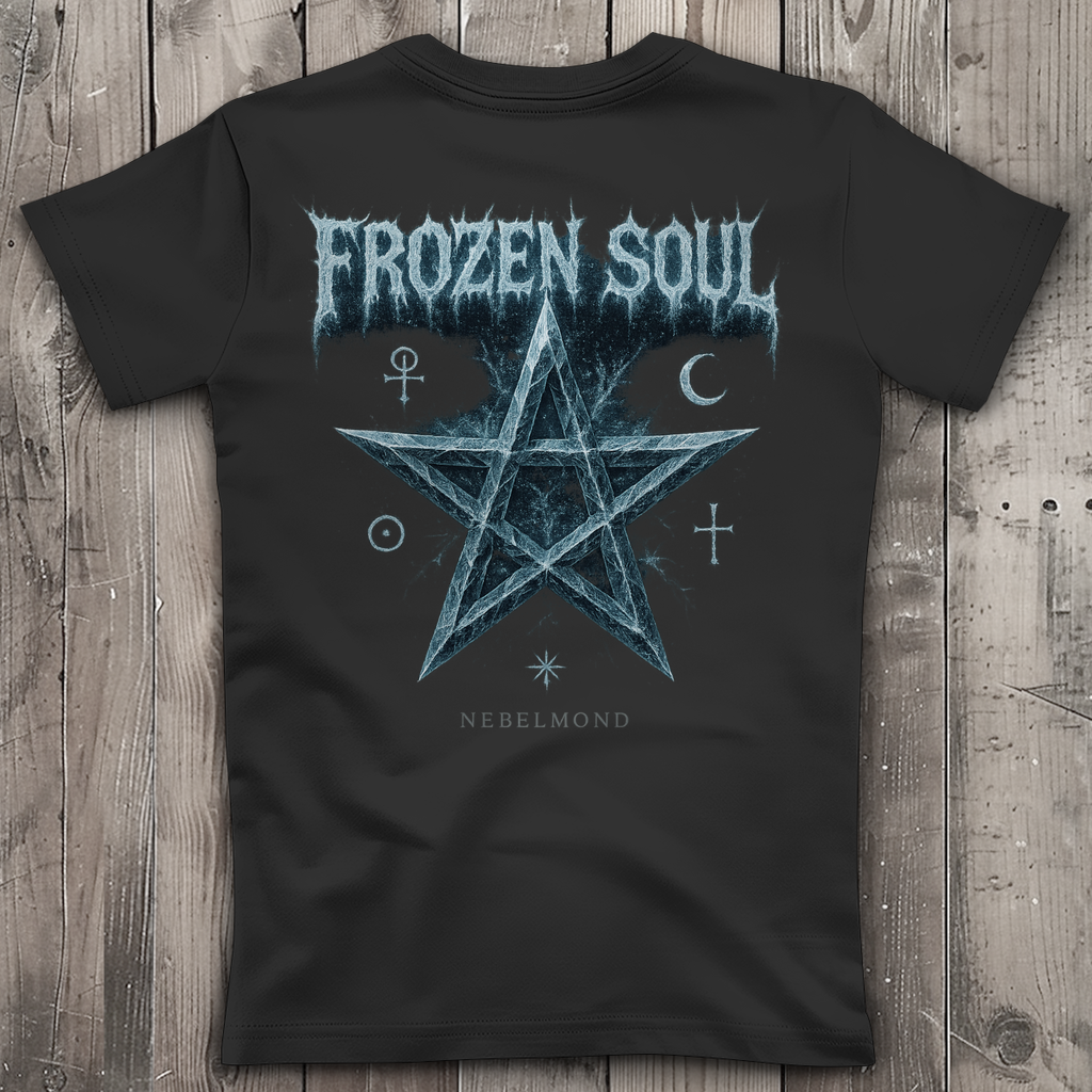 Frozen Soul | Mystic Pentagram Collection | Nebelmond Damen Premium Bio V-Neck T-Shirt