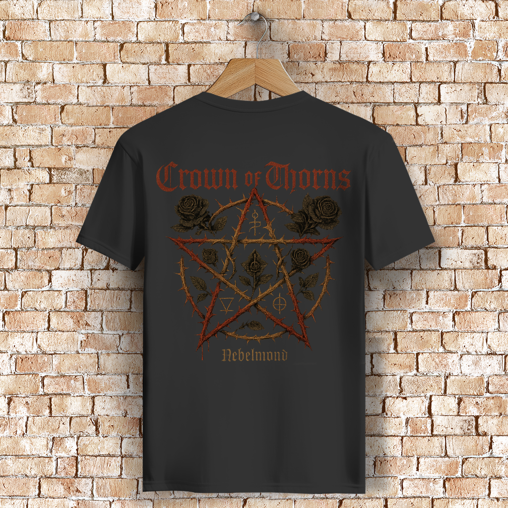 Crown of Thorns | Mystic Pentagram Collection | Nebelmond Herren Premium Bio T-Shirt