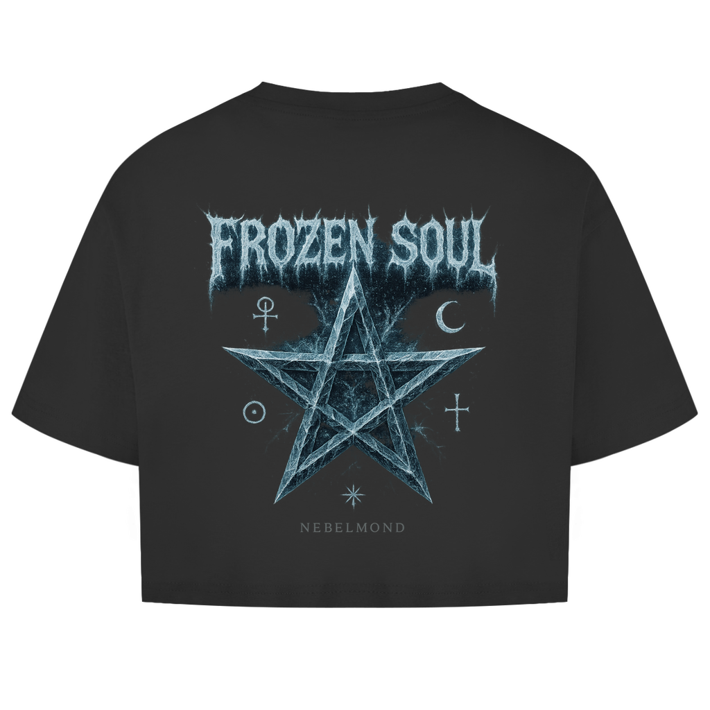Frozen Soul | Mystic Pentagram Collection | Nebelmond Damen Oversize Crop Top