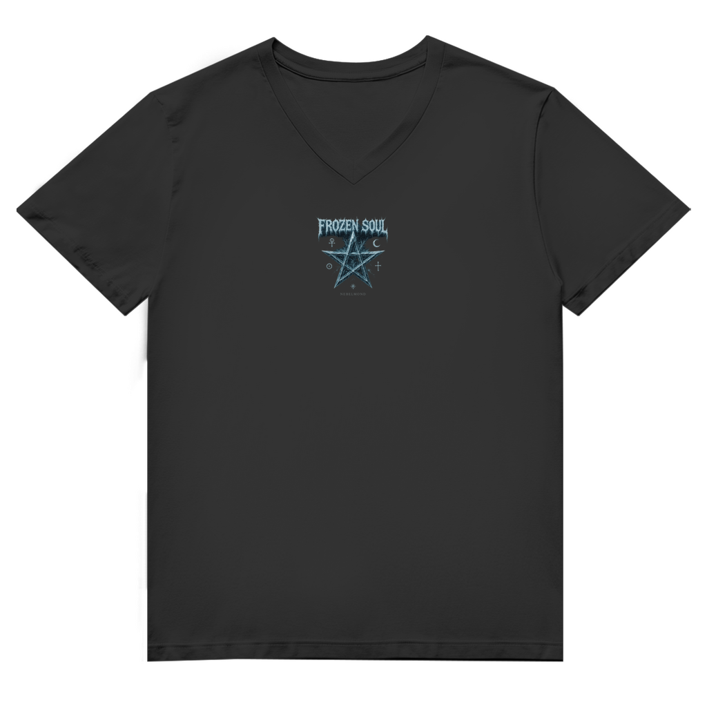 Frozen Soul | Mystic Pentagram Collection | Nebelmond Herren Premium Bio V-Neck T-Shirt