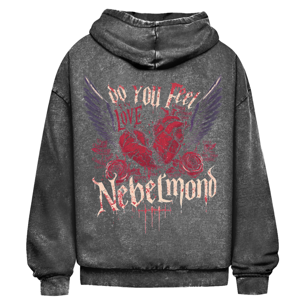 Do You Feel Love - Part 2 | Emotional Void Collection | Nebelmond Oversize Washed Hoodie