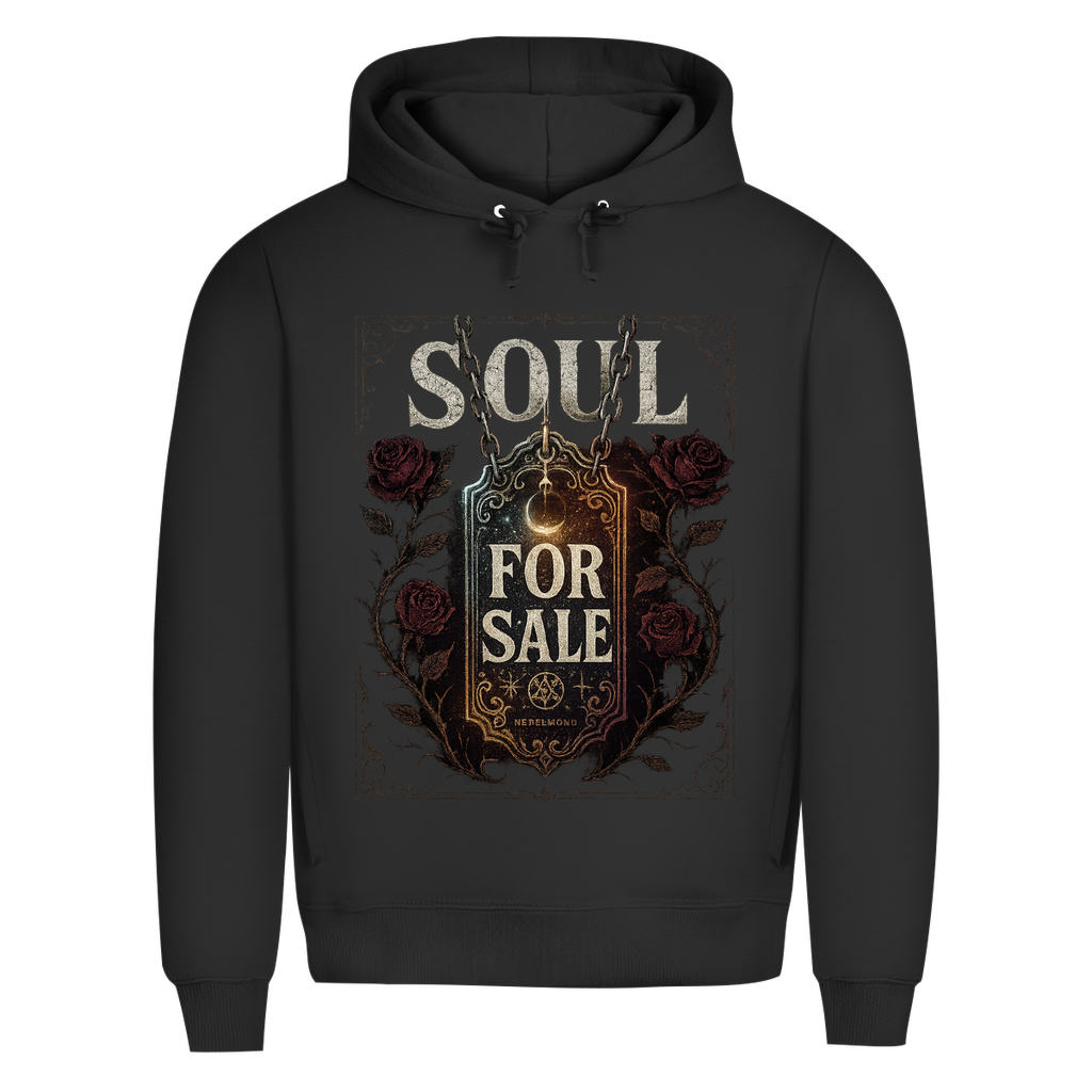 Soul For Sale | Dark Commerce Collection | Nebelmond Herren Premium Bio Hoodie