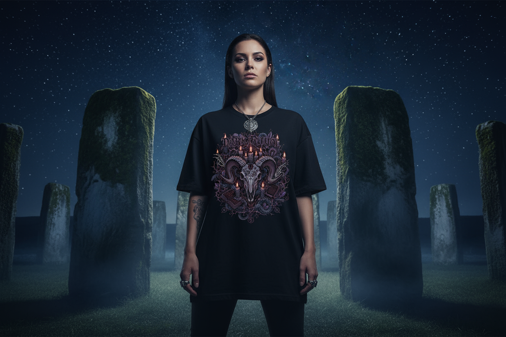 Dark Ritual Oversized Shirt Schwarz