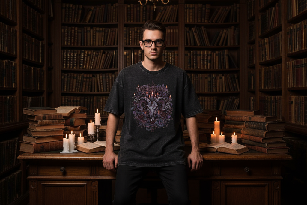 Dark Ritual Oversized Shirt Washed Black