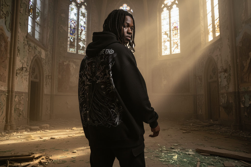 Death is not the End Oversized Zipper Hoodie