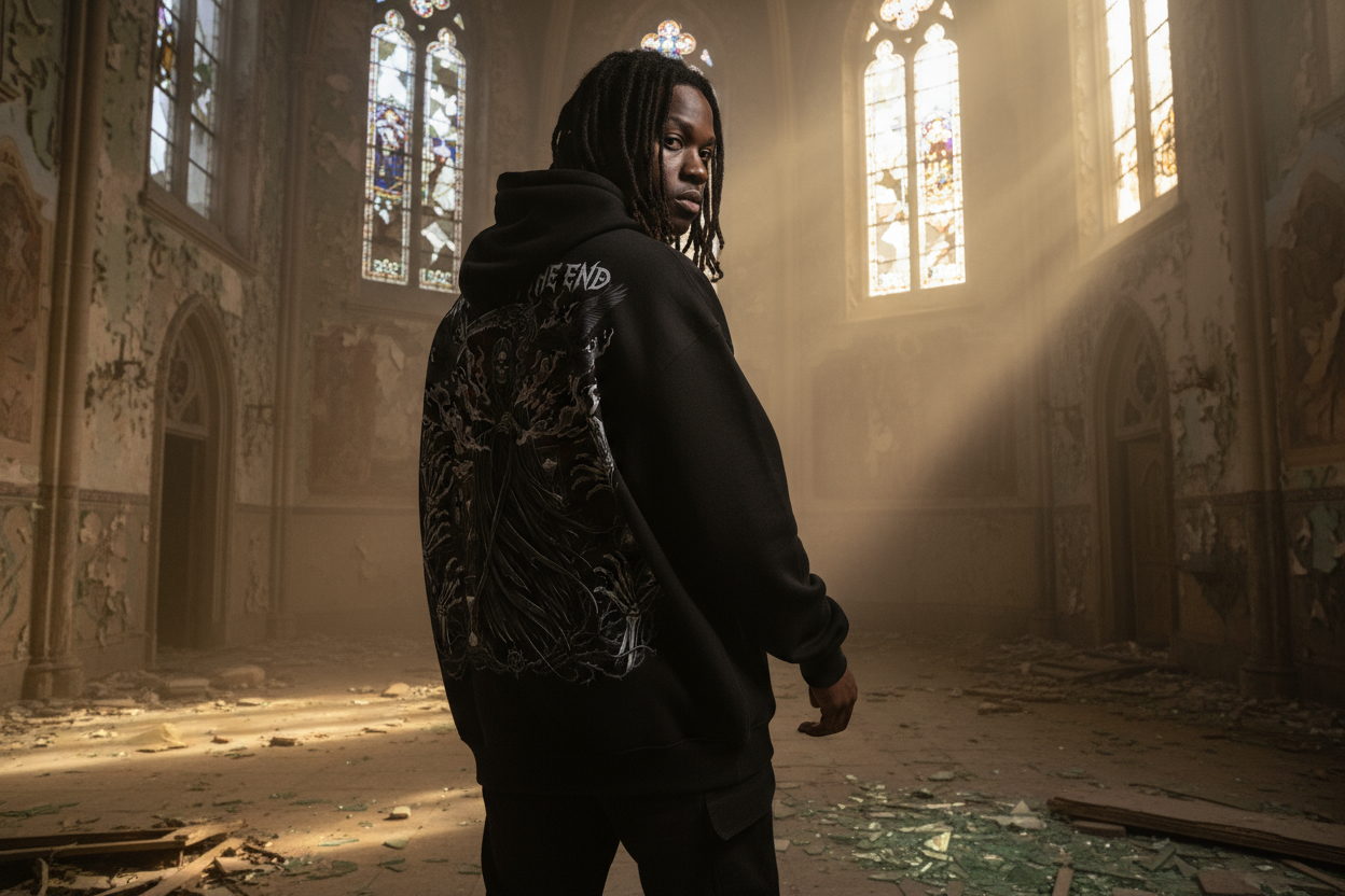 Death is not the End Oversized Zipper Hoodie