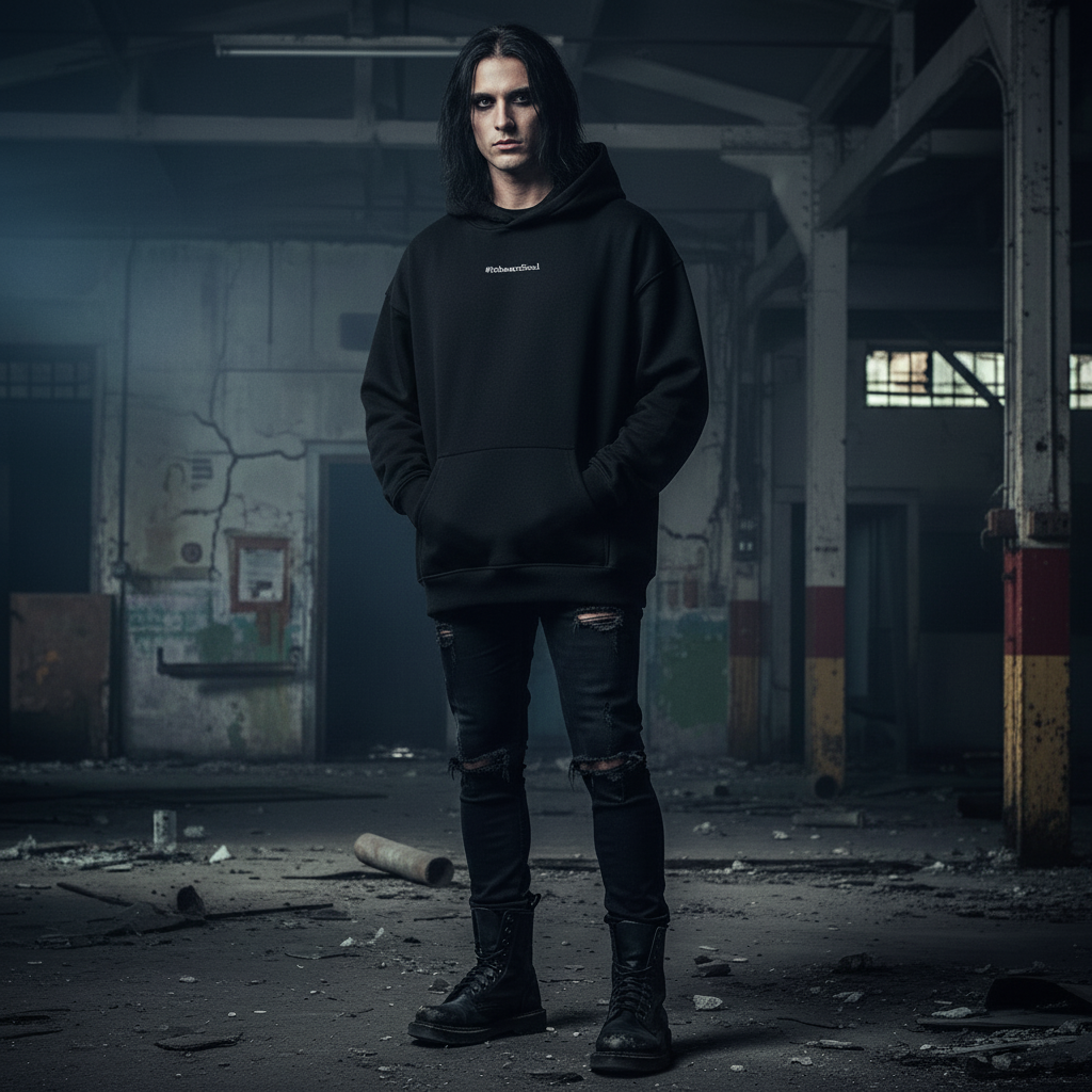 Down On My Knees Oversized Hoodie Front