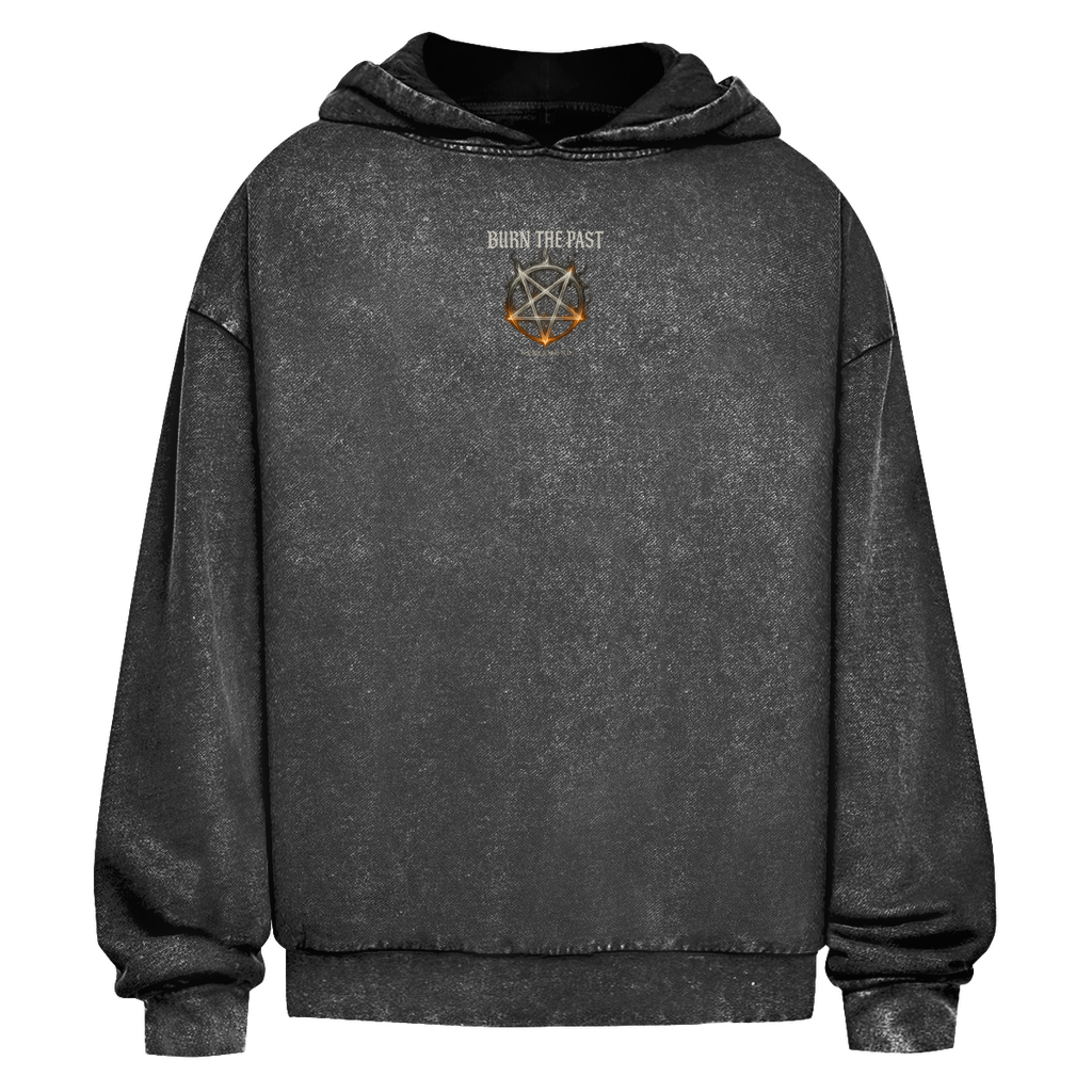 Burn the Past | Mystic Pentagram Collection | Nebelmond Oversize Washed Hoodie