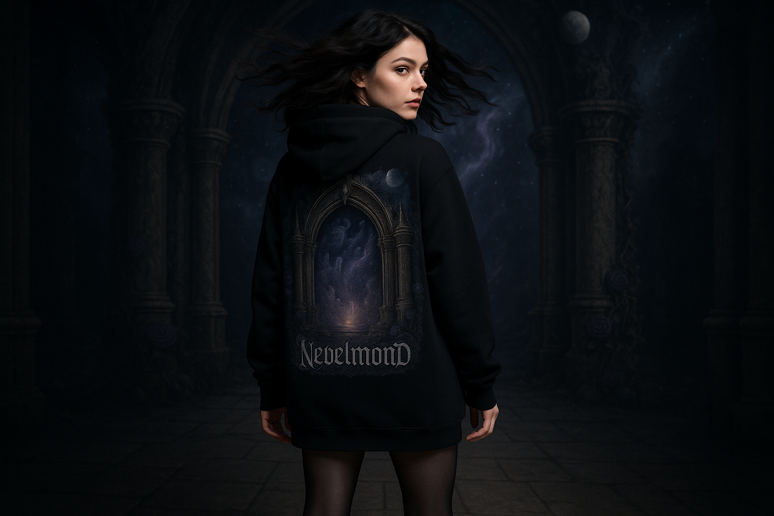Frau Mockup Astral Gateway Oversized Hoodie