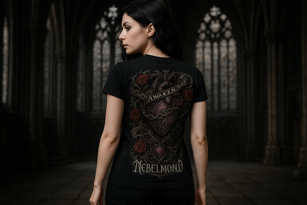 Frau Mockup Divine Chains Premium T-Shirt