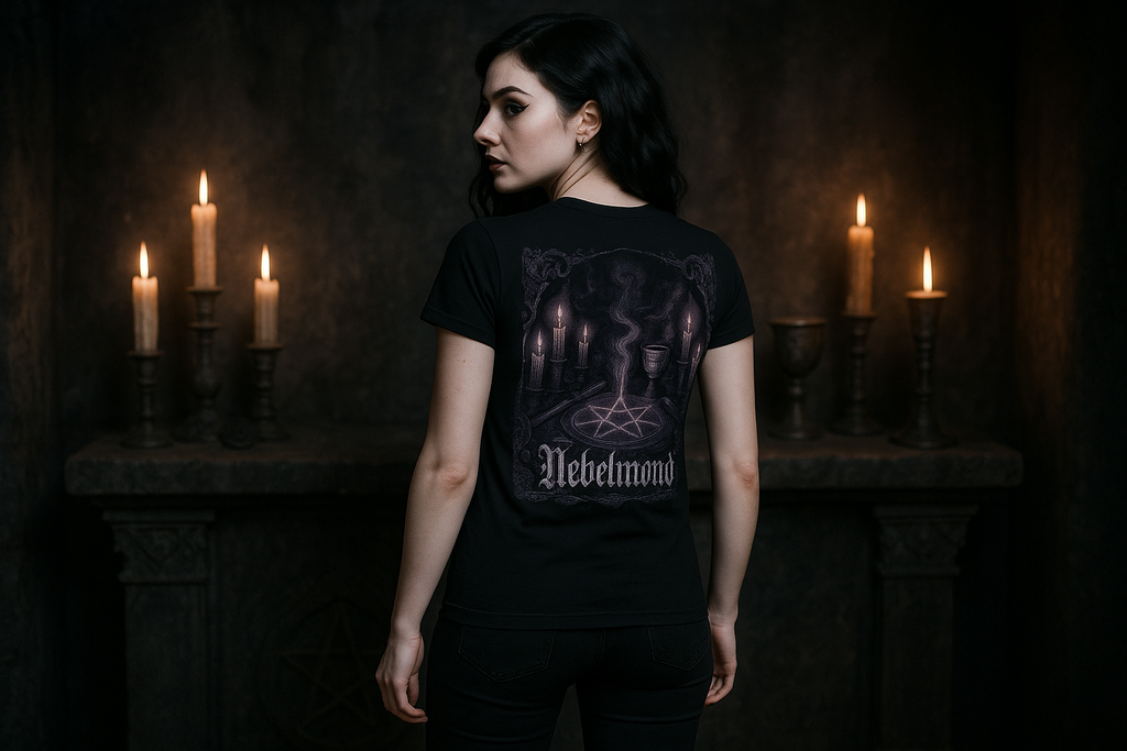 Frau Mockup Midnight Ritual Premium T-Shirt