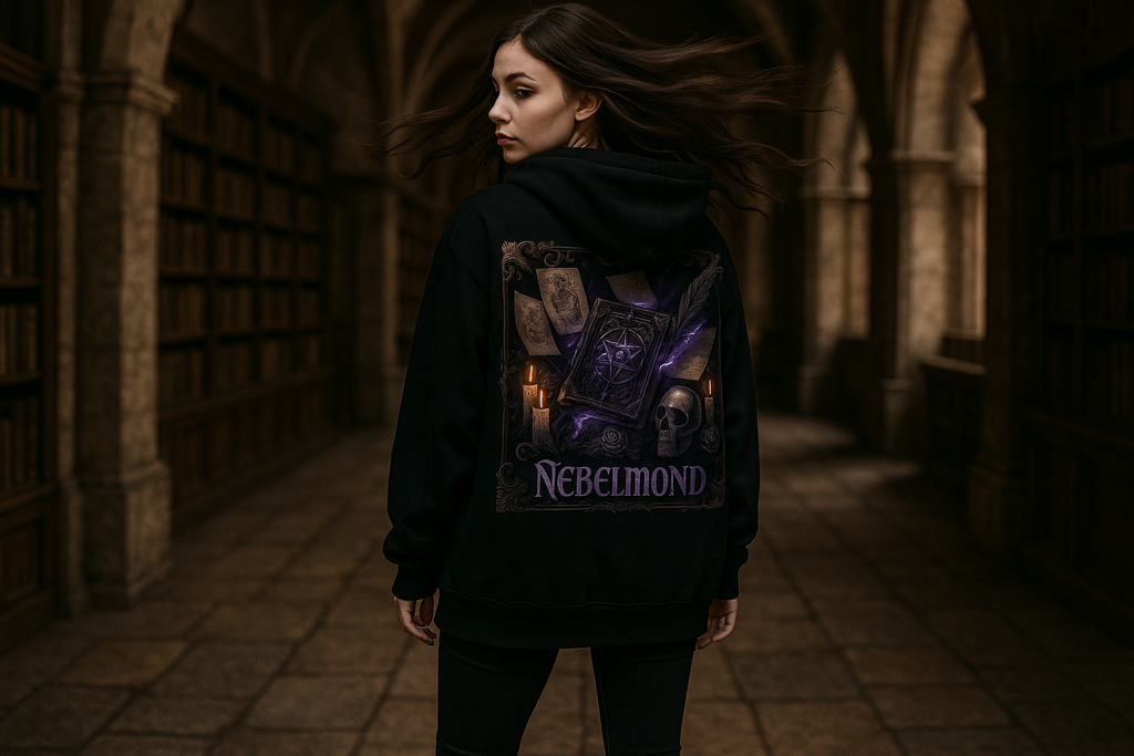 Frau Mockup Necromancer's Grimoire Oversized Hoodie