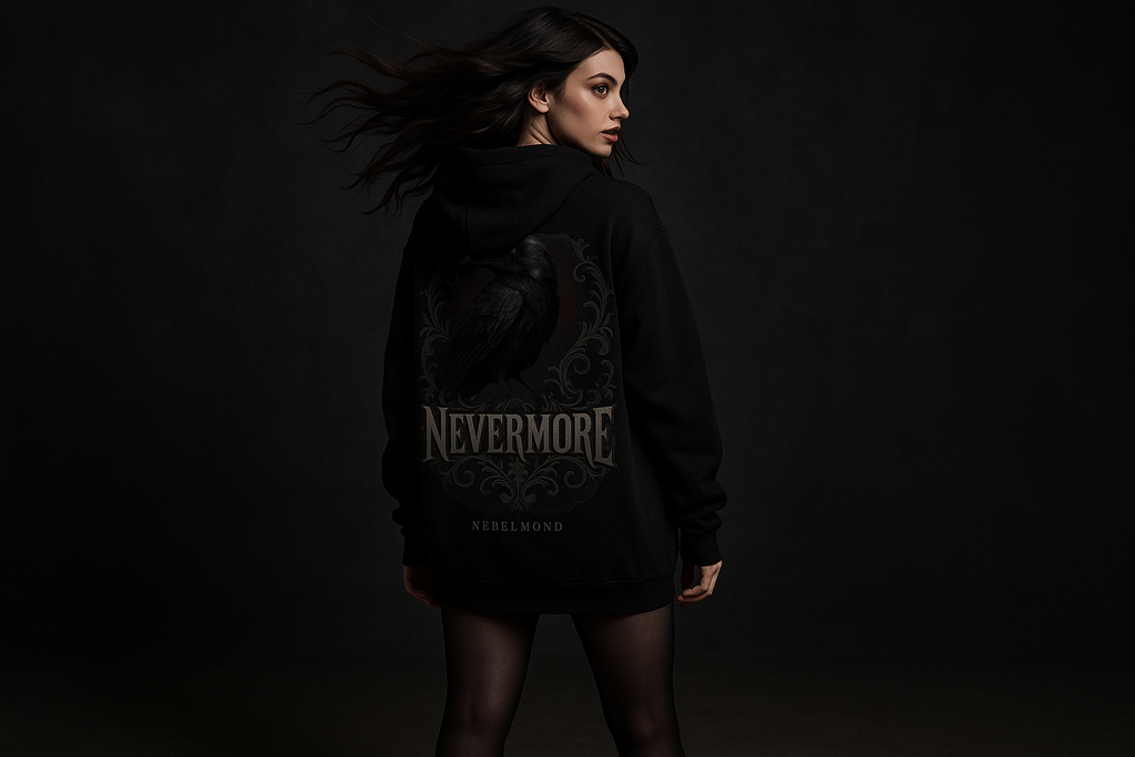 Frau Mockup Nevermore Oversized Hoodie