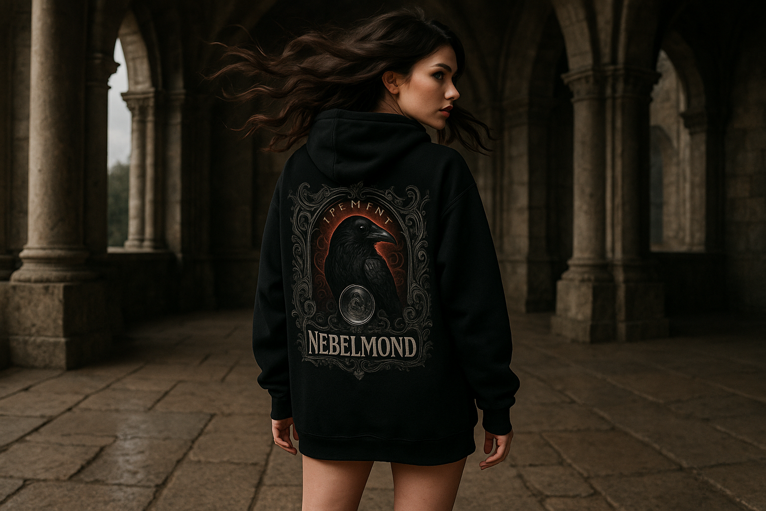 Frau Mockup Raven's Oracle Oversized Hoodie