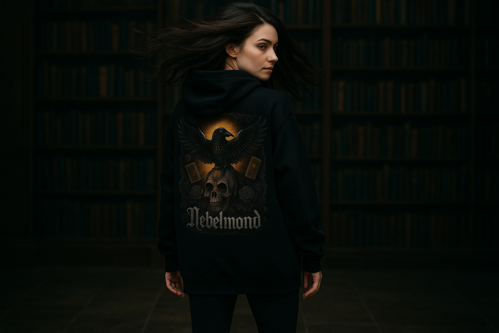 Frau Mockup Raven's Prophecy Oversized Hoodie