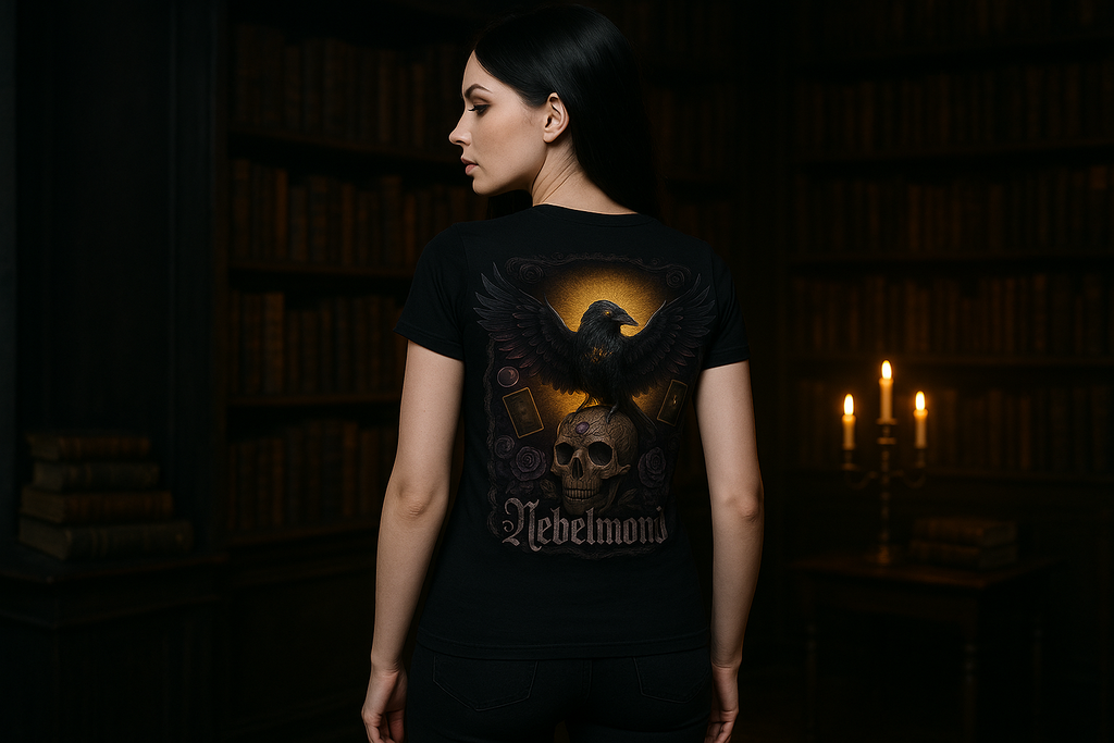 Frau Mockup Raven's Prophecy Premium T-Shirt