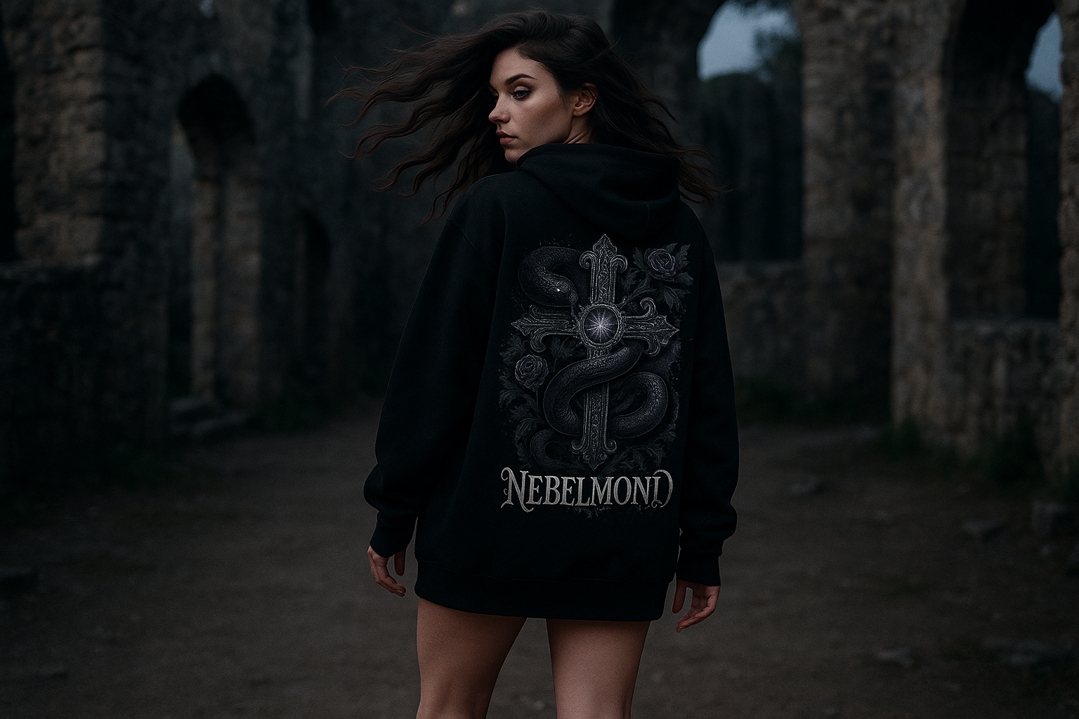 Frau Mockup Sacred Serpent Oversized Hoodie