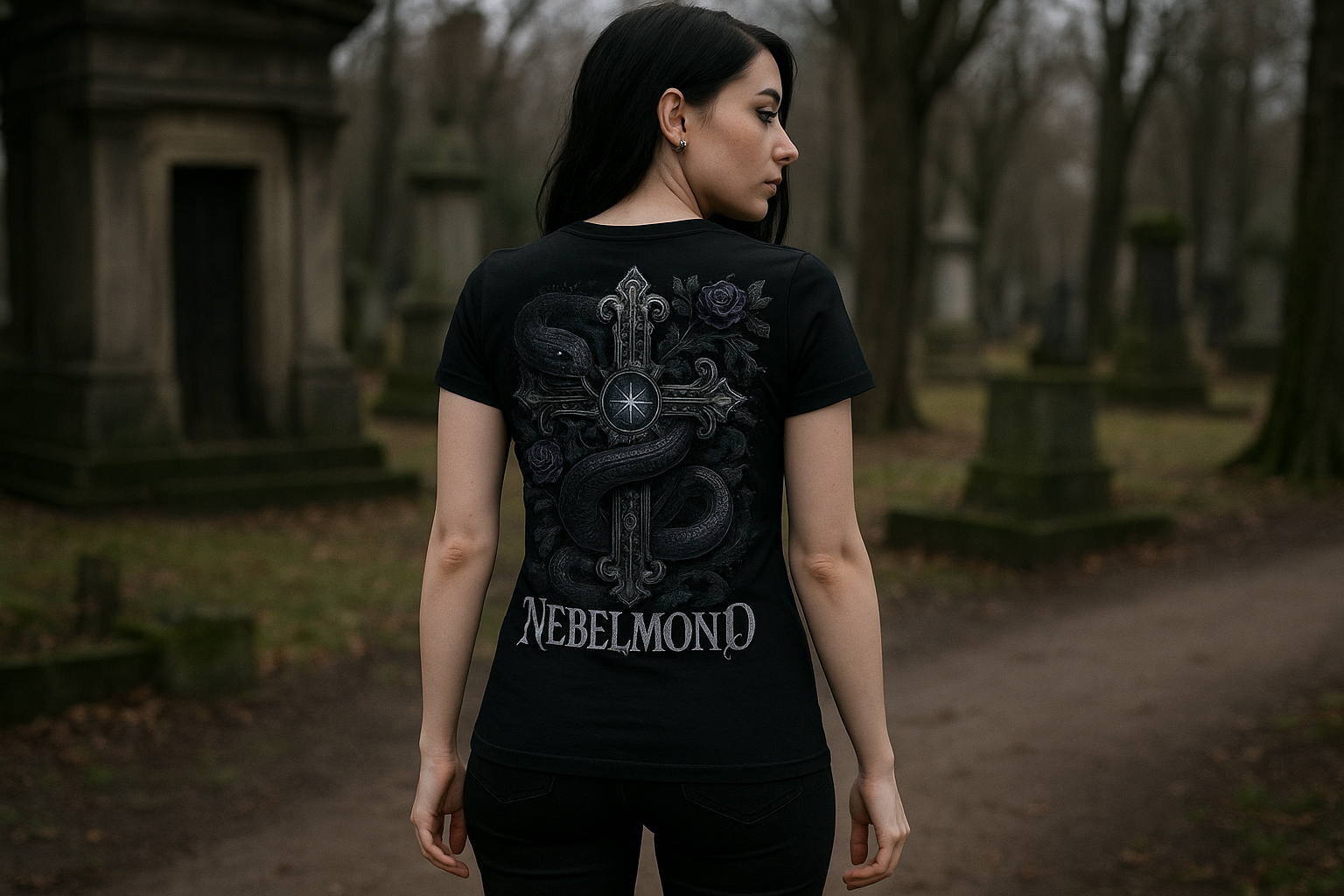 Frau Mockup Sacred Serpent Premium T-Shirt