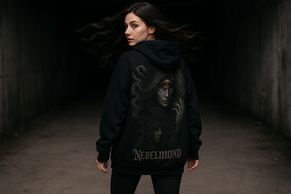 Frau Mockup Veil of Shadows Oversized Hoodie