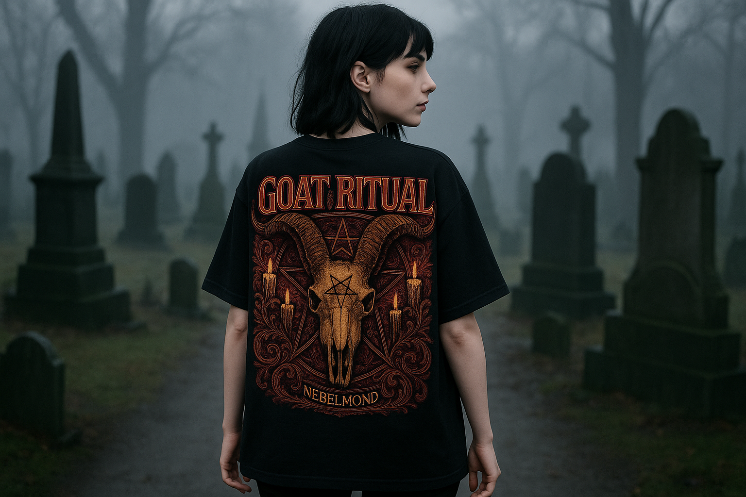 Goat Ritual Oversized Shirt - Black