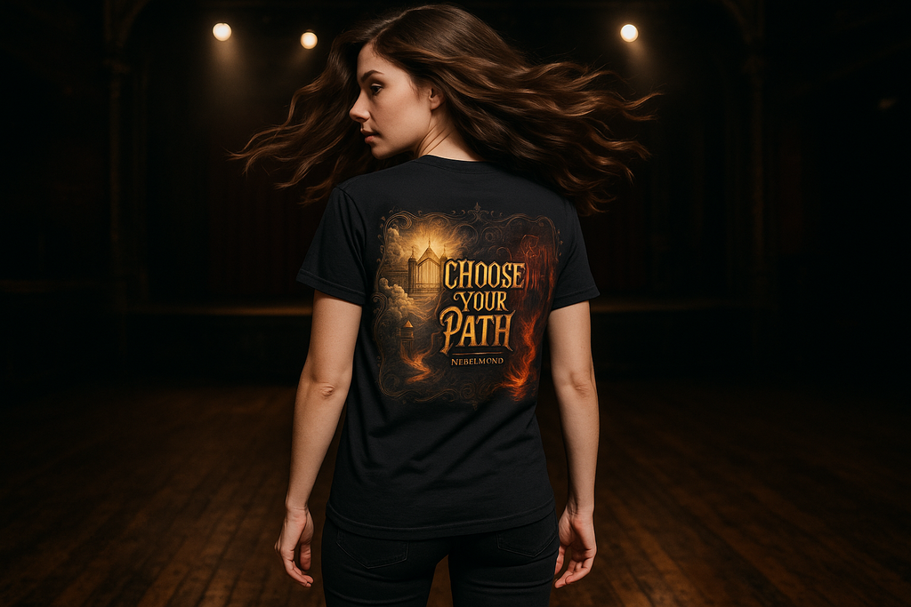 Heaven & Hell Premium T-Shirt - Weibliches Model Concert Venue