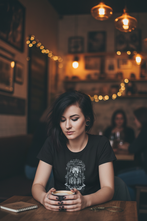 Cropped T-Shirt ANGEL // OFFLINE - Schwarz - Lifestyle 1