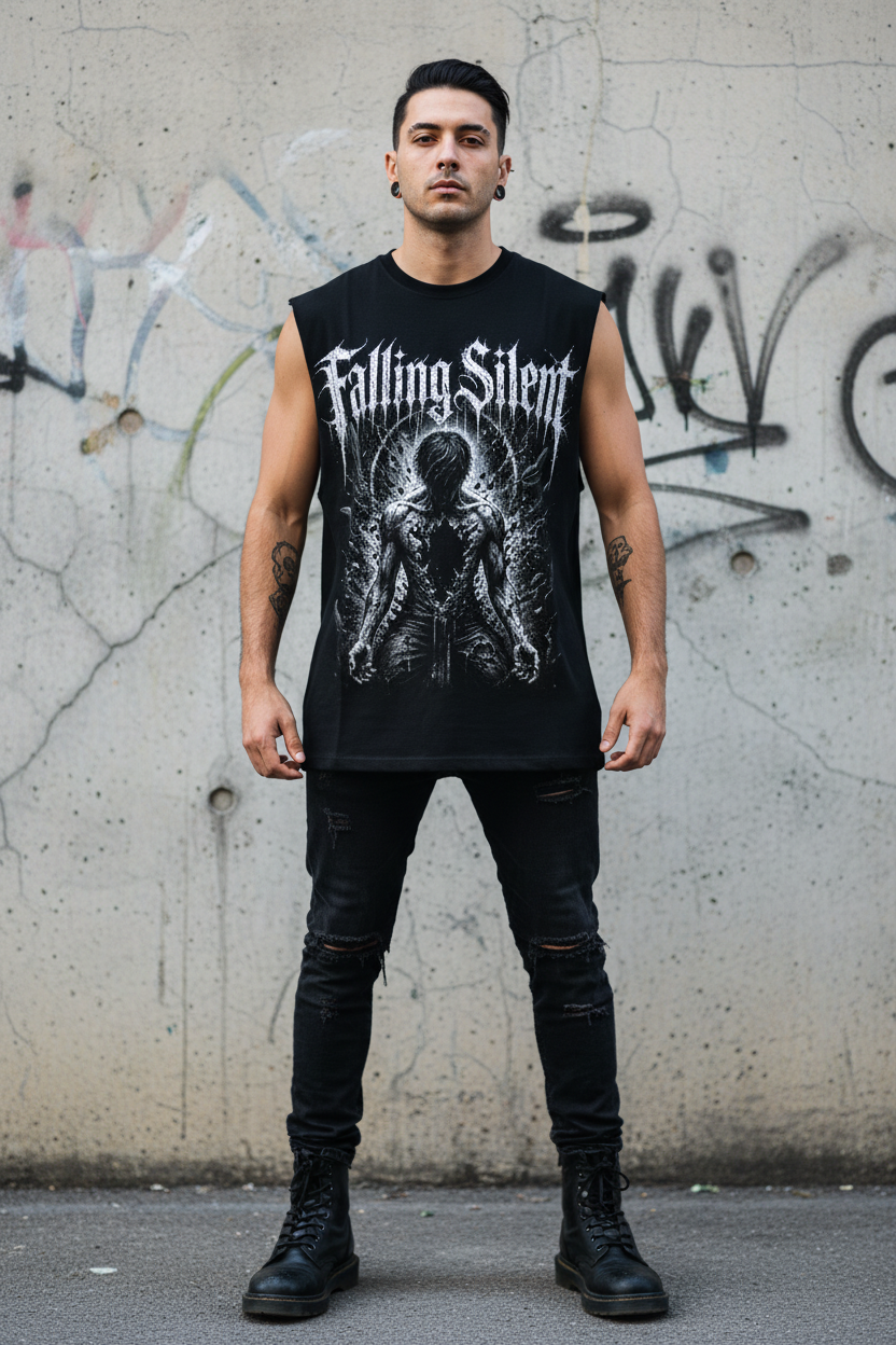 Falling Silent Sleeveless Oversized Tee – Lifestyle Urban