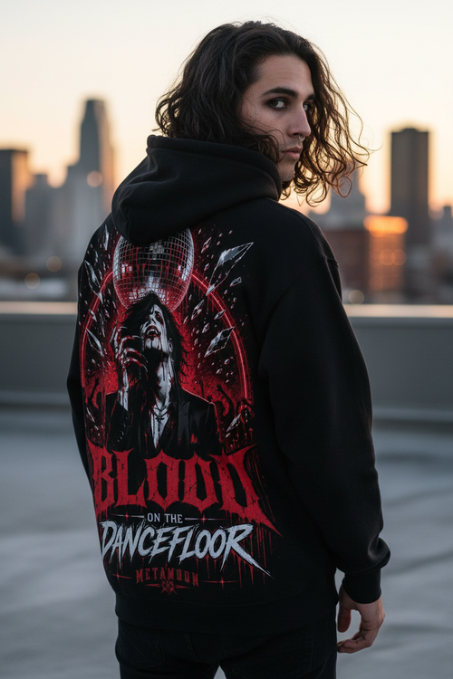 Blood on the Dancefloor Metamoon Premium Hoodie – Gothic Lifestyle Backprint