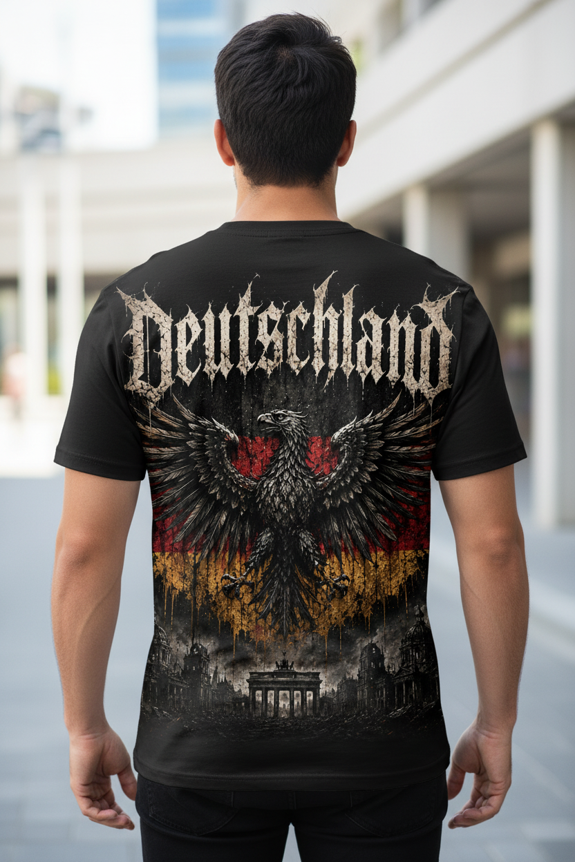 Nebelmond Deutschland Allover T-Shirt – Rückansicht